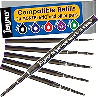 Vista 7 de Jaymo Repuesto para Montblanc 128211 - Medidas 3.875 in / 98 mm de largo - Recambio de bolígrafo - 2 negro