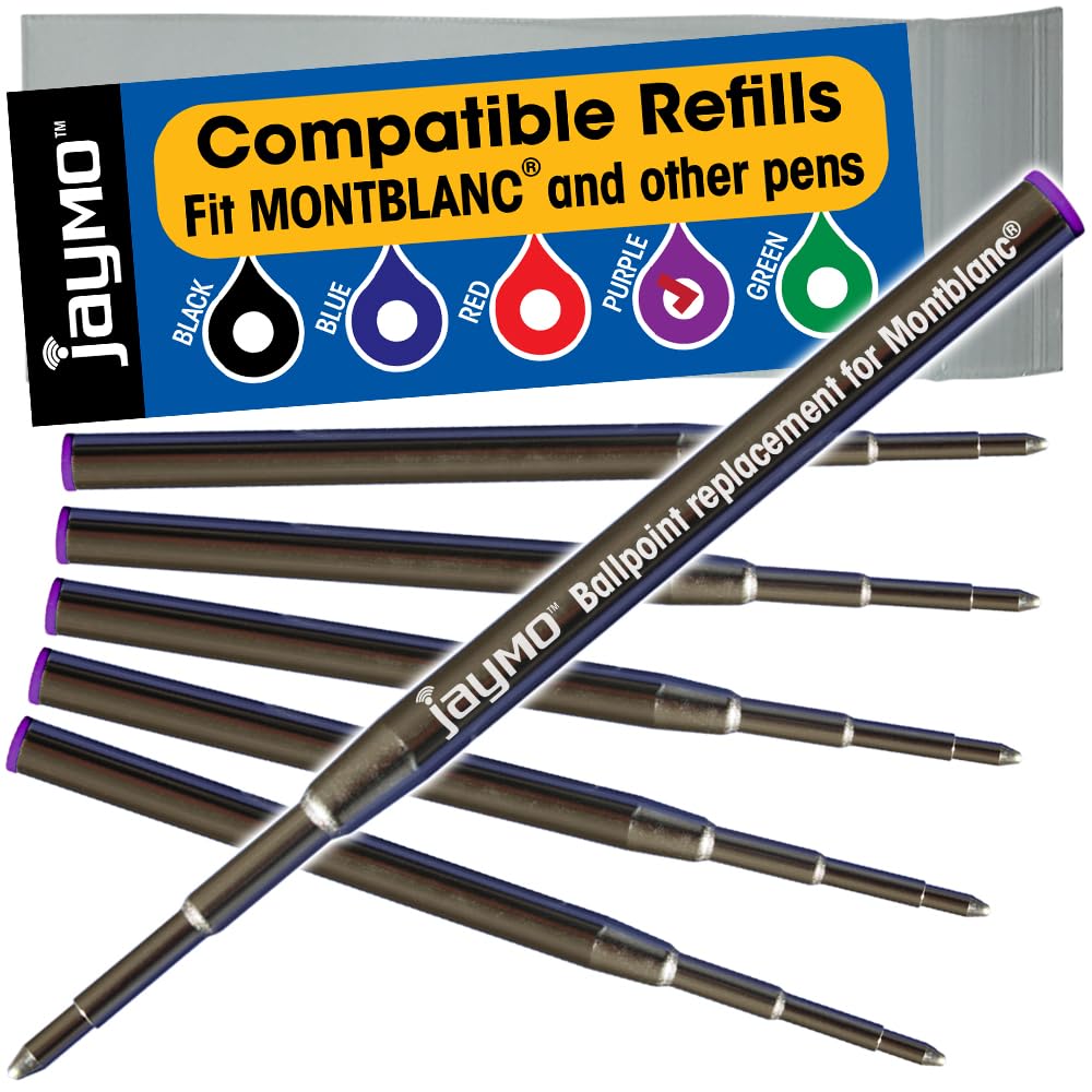 Replacement for Montblanc 116218 - Ballpoint Pen Refill - 6 Purple