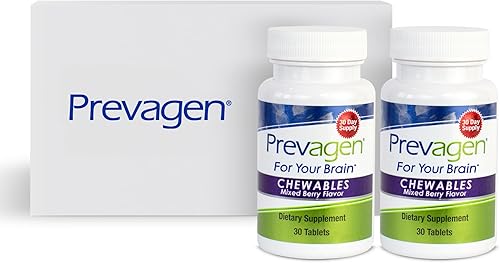 Miniatura 10 de Prevagen Mejora la memoria - fuerza regular de 10 mg, 30 masticables, mezcla de bayas, paquete de 3 unidades, con Apoaequorina y vitamina D con