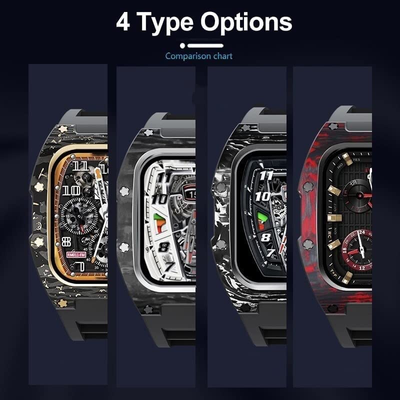 Kit modulation boîtier carbone et bracelet caoutchouc Apple Watch - 5