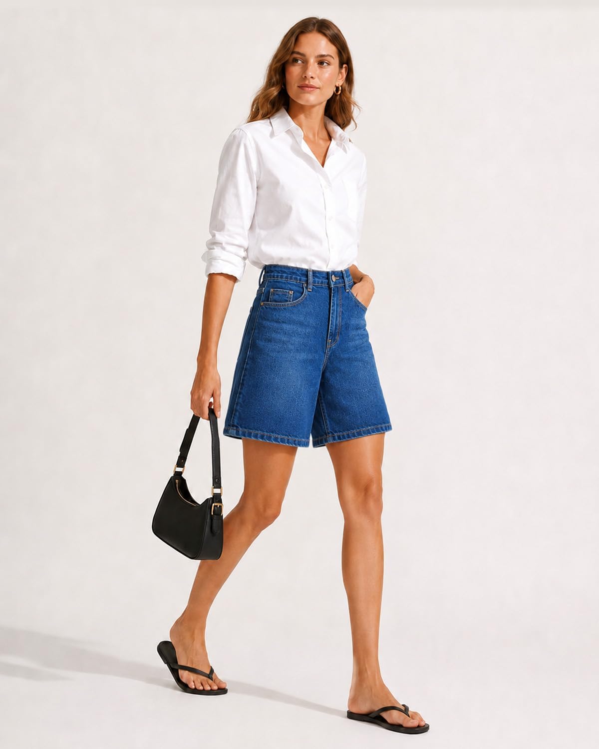 Lileyas Jean Shorts Women Pack Denim Shorts Jorts Ripped Edge Casual for Ladies High Waist and Stretchy for 2026 Summer