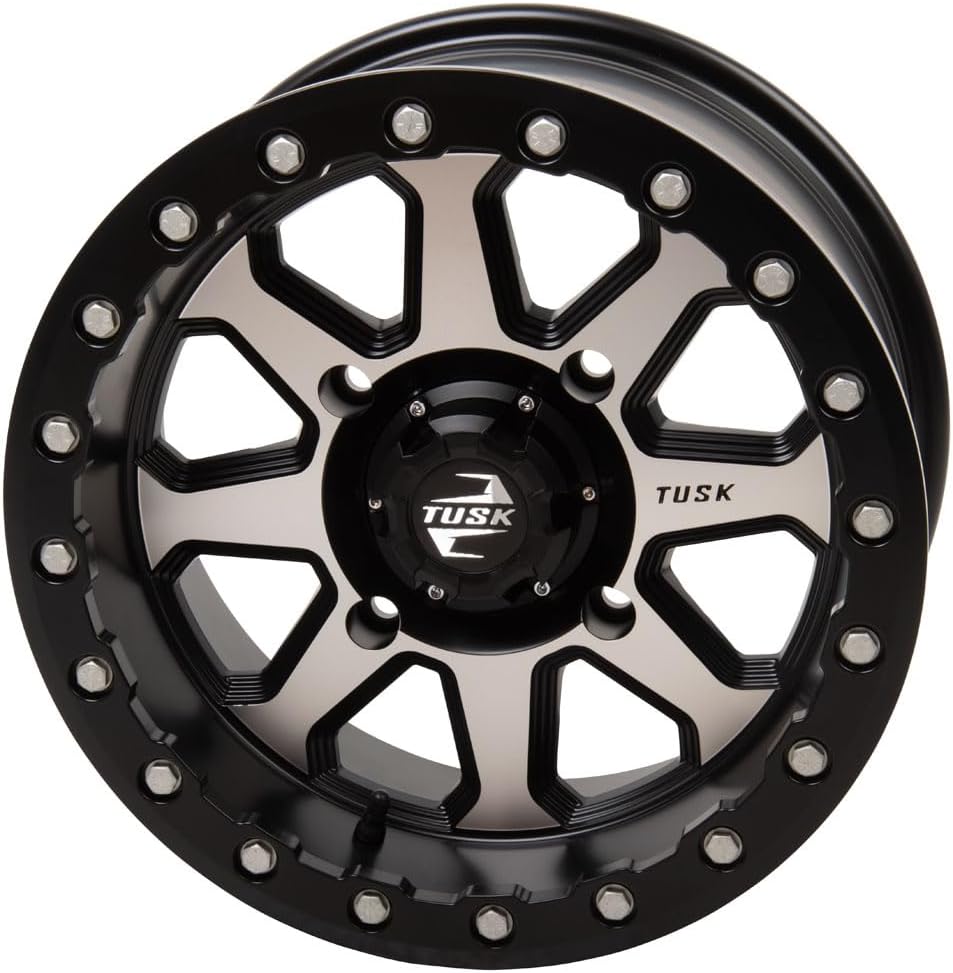 TUSK 4/156 Uinta Beadlock Wheel 15x7 4.0 + 3.0 Machined/Black for Kawasaki Teryx KRX 1000 ES 2021,2023-2025