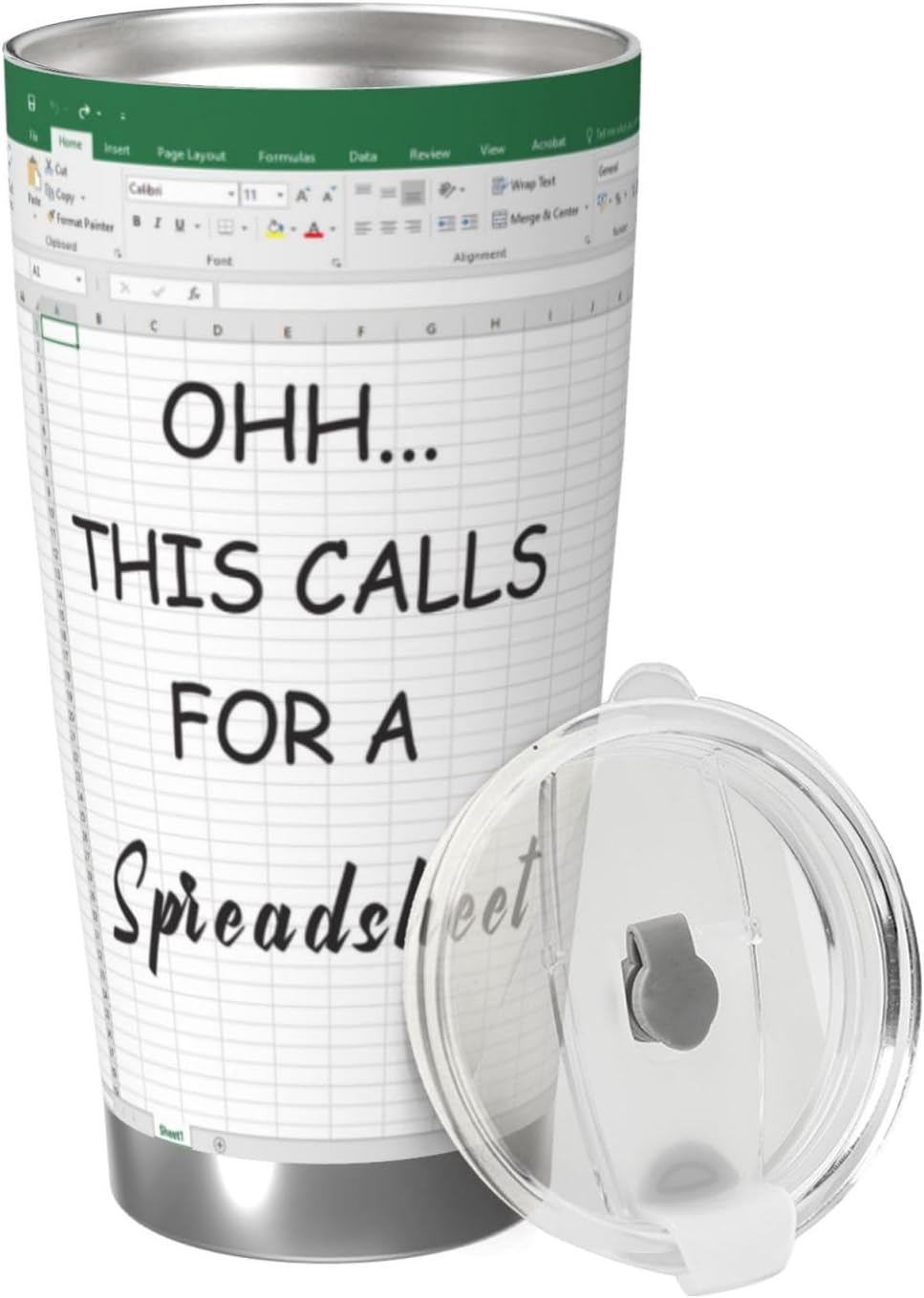 Accountant Gifts Spreadsheet Tumbler Office Mug, Boss Gifts 20 OZ Travel Coffee Mug for Men Women Manager Coworker - Image 9