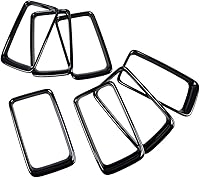 Vista 2 de Astra Depot Compatible con 2014 2015 2016 Jeep Grand Cherokee Kit de insertos de cubierta de rejilla de 7 piezas, negro brillante