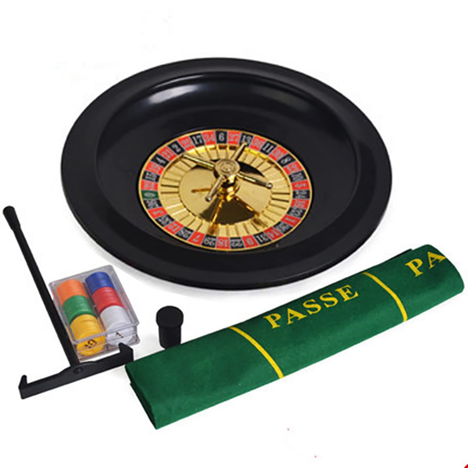 GagalU Roulette-Rad-Set Komplettset, Casino-Roulette-Spielset, 10-Zoll-Roulette-Set für Casino-Spiele, Freizeit-Tischspiele, perfekt für einen Spieleabend zu Hause oder eine Par