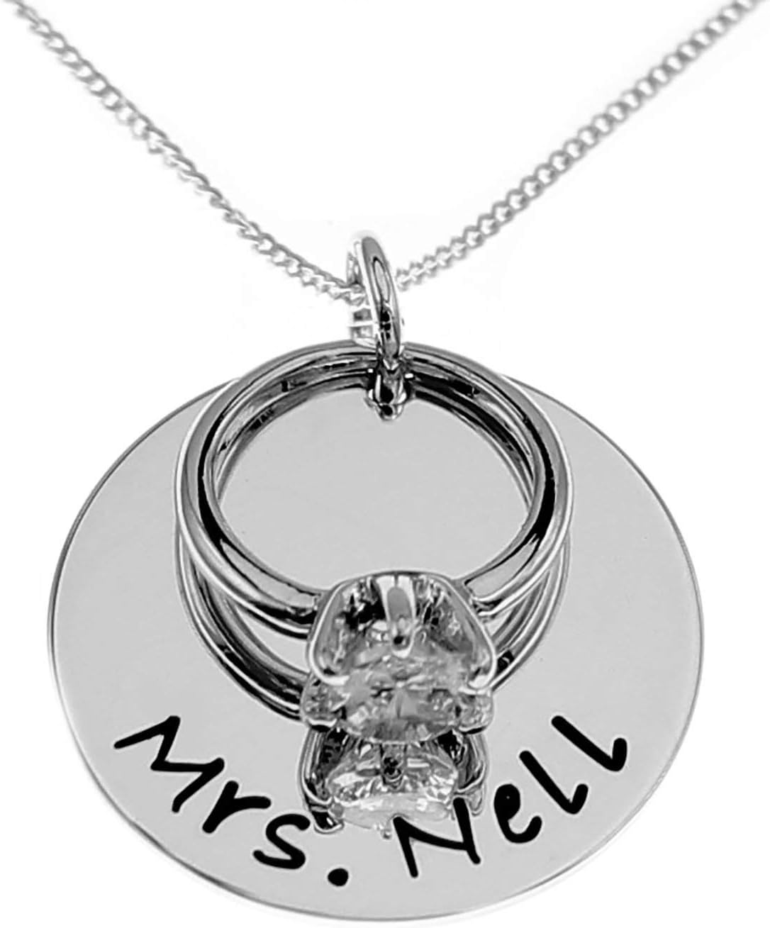 Personalized Engagement Ring Keepsake Necklace, Present for Bride, Wedding or Anniversary Love it Personalized