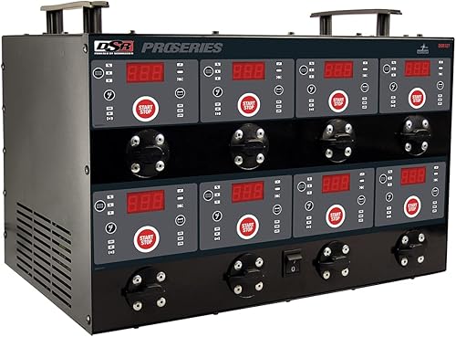 Schumacher DSR127 DSR ProSeries - Cargador de batería totalmente automático y mantenedor - 6 V12 V, 8 bancos - Compatible con baterías para