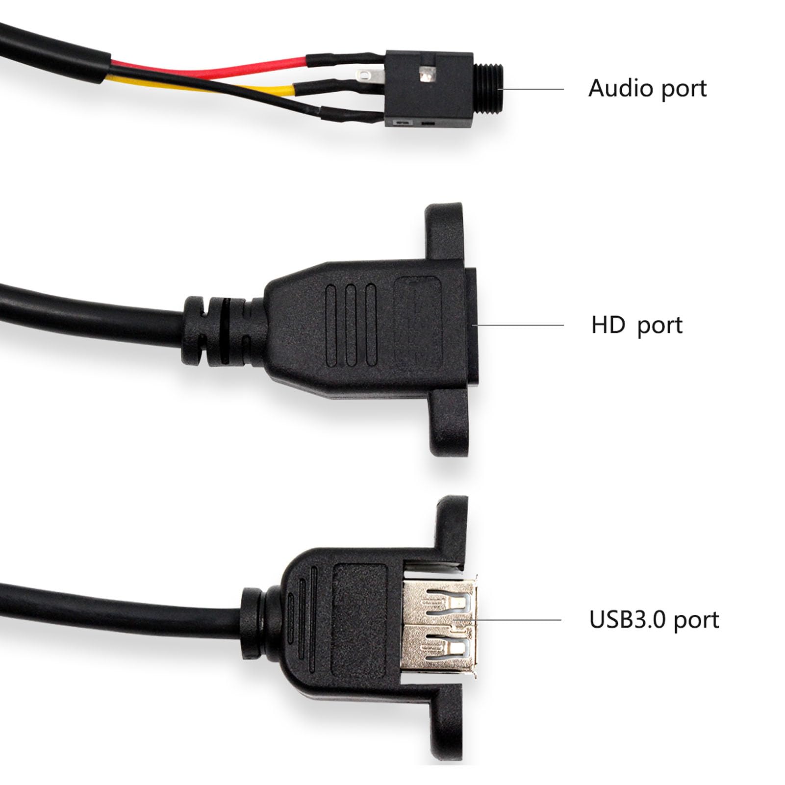 Plaque Murale de Prise Multimédia, Prise Murale avec 5 Interfaces, Dont USB, Interface Multimédia HD, VGA, Son 3,5 Mm, Réseau RJ45, Alliage D'aluminium
