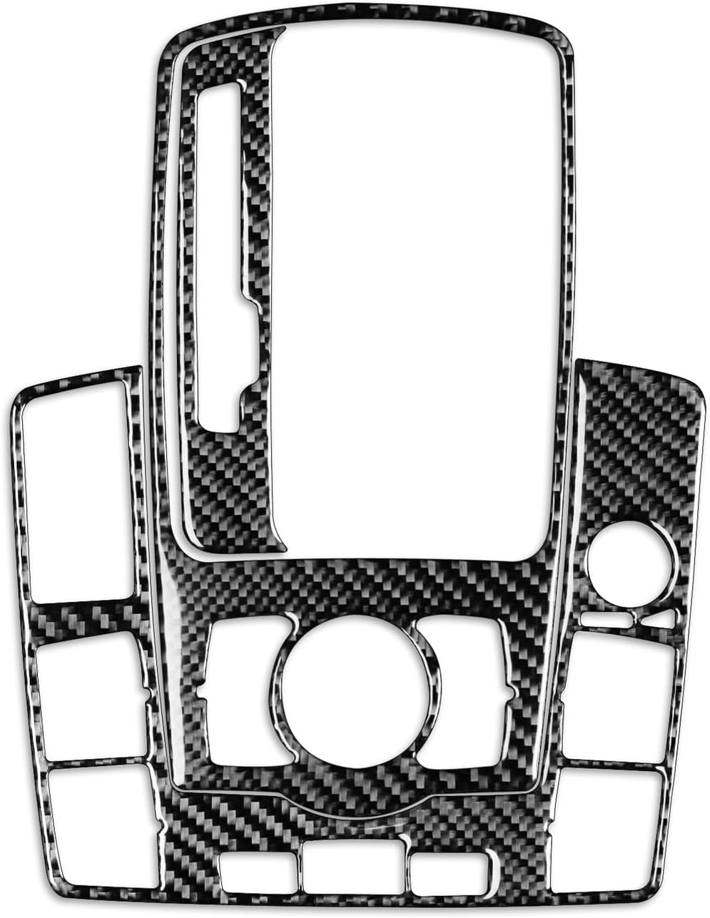 Q7 4L 2007-2015 Compatible with Car Interior Self Adhesive Dashboard Decal Carbon Fiber Black Sticker A50 (Gear Shift Kit Type B)