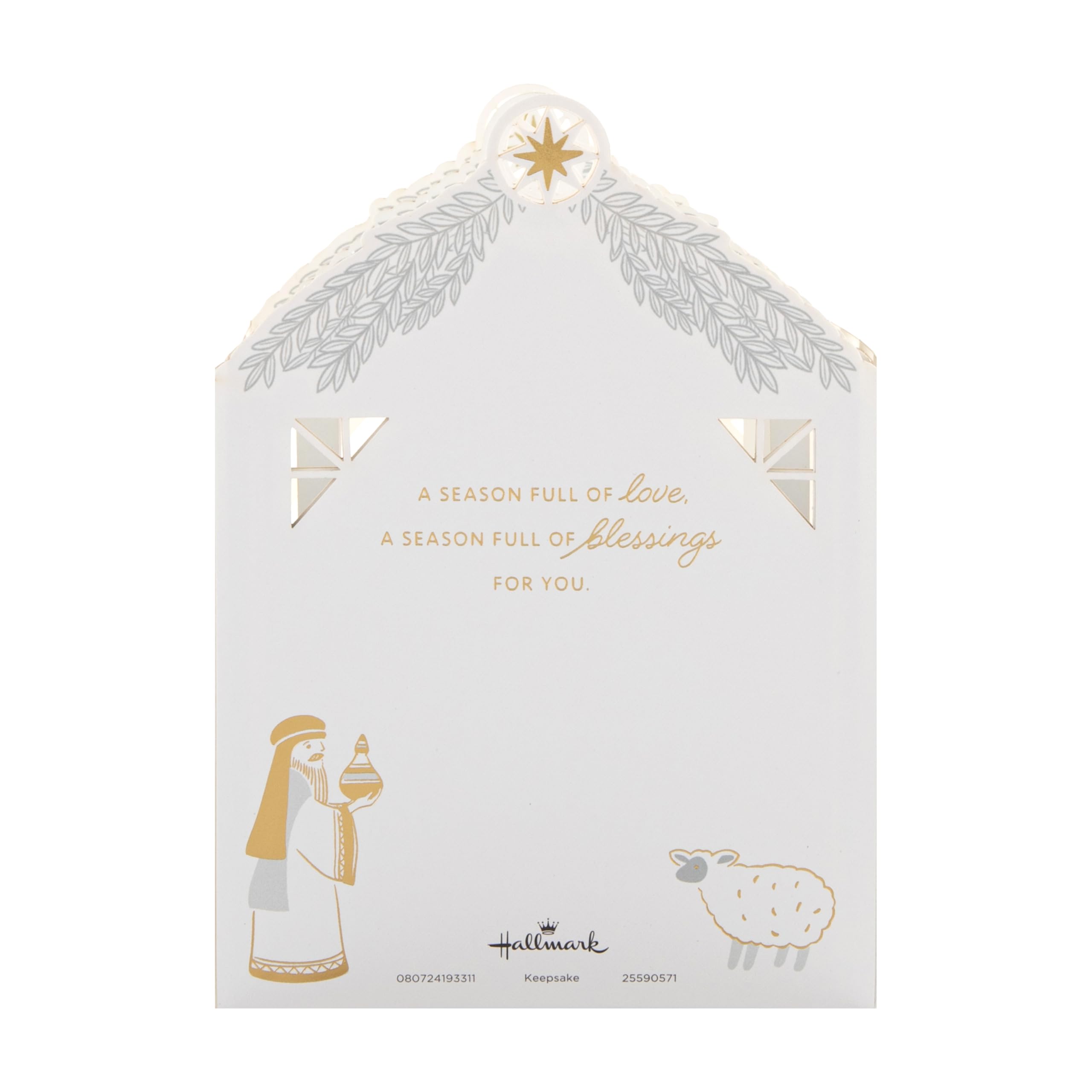 Hallmark Musical Christmas Card, Nativity Scene, 3D & Pop Up Shadowbox Christmas Card, Light Up Card, Multicoloured - Image 4