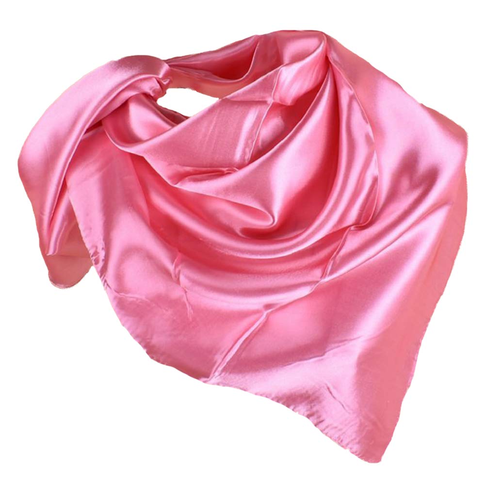 YOFASEN Muslim Scarf Hijab - Solid color Satin Muslim Islamic Full Cover Soft Hijab Long Scarf Wrap Scarves, Pink