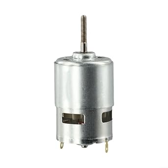 755 DC Motor 21V Electric Lawn Mower Replacement Motor High Perfo1rmance Metal Construction Power Tool Accessory with Installation Hardware Silver