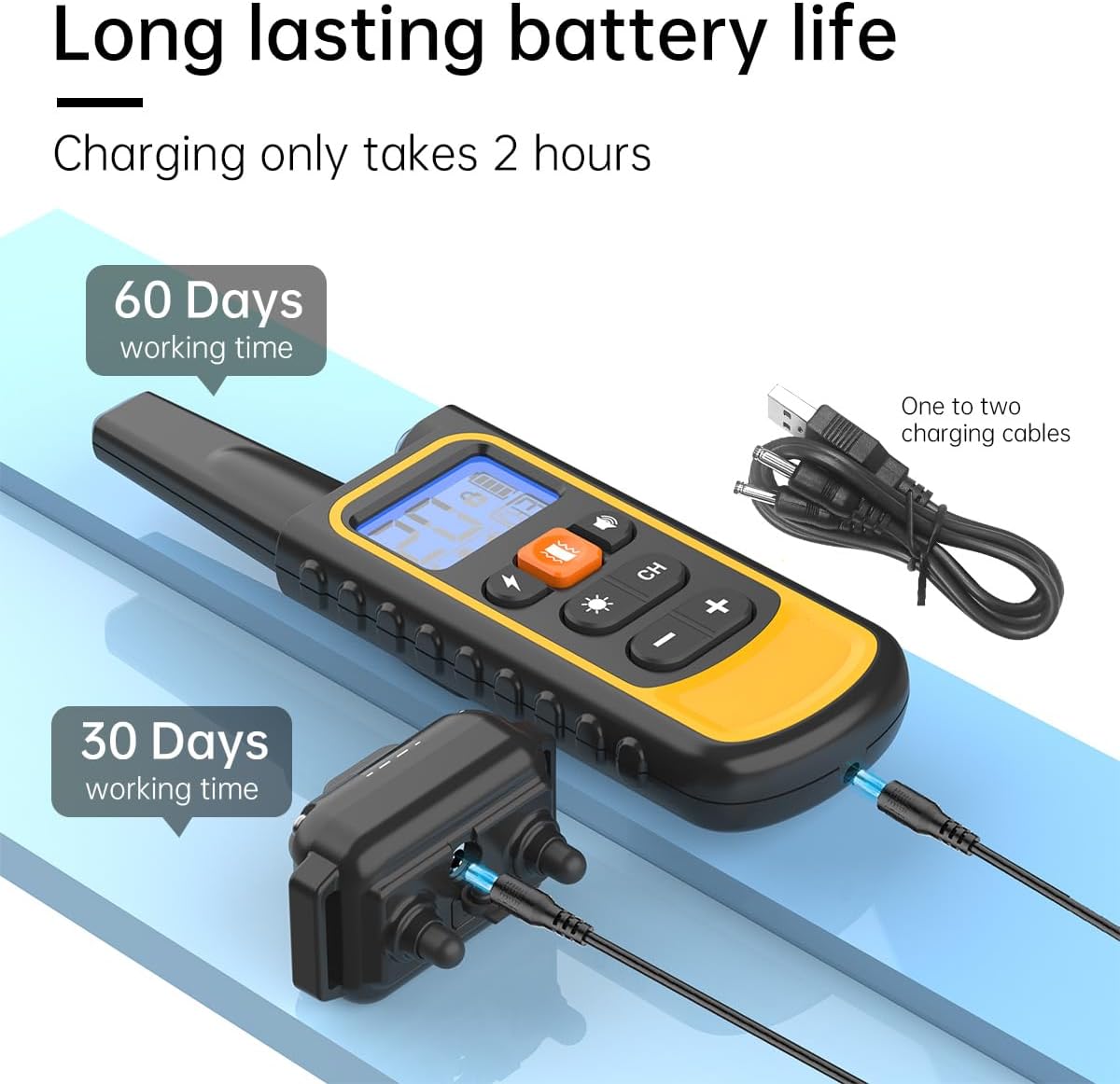 Dog Shock Collar (8-120Lbs) - 2600FT Dog Training Collar with 3 Training Modes, Security Lock,Reflective Nylon Colar,IP67 Waterproof＆Rechargeable Remote e-Collar for All Breeds