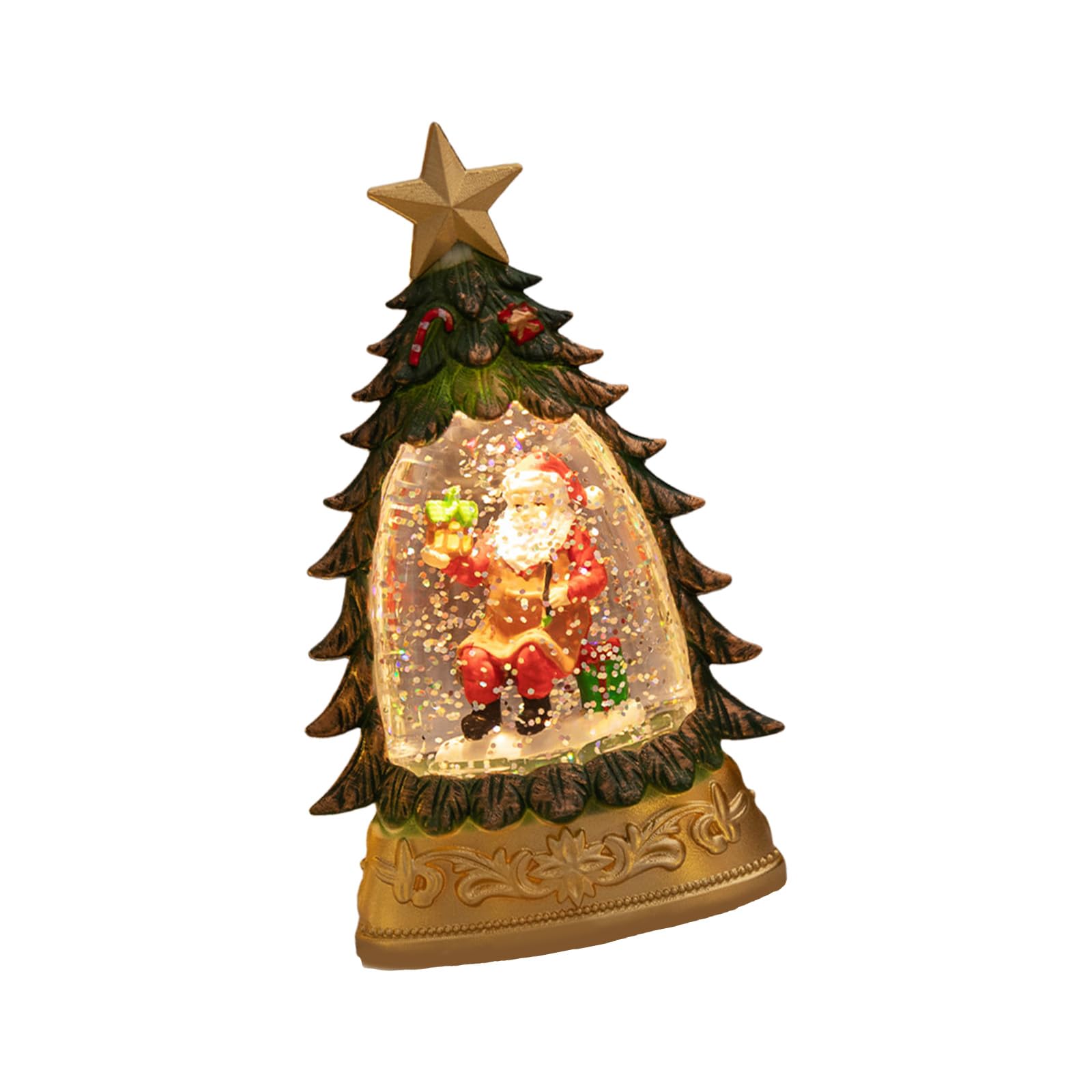 Kalttoy Realistic Christmas Decoration Lamp LED Illuminated Ornament Shatterproof for Festival Display Table Ornament Christmas Tree Lamp