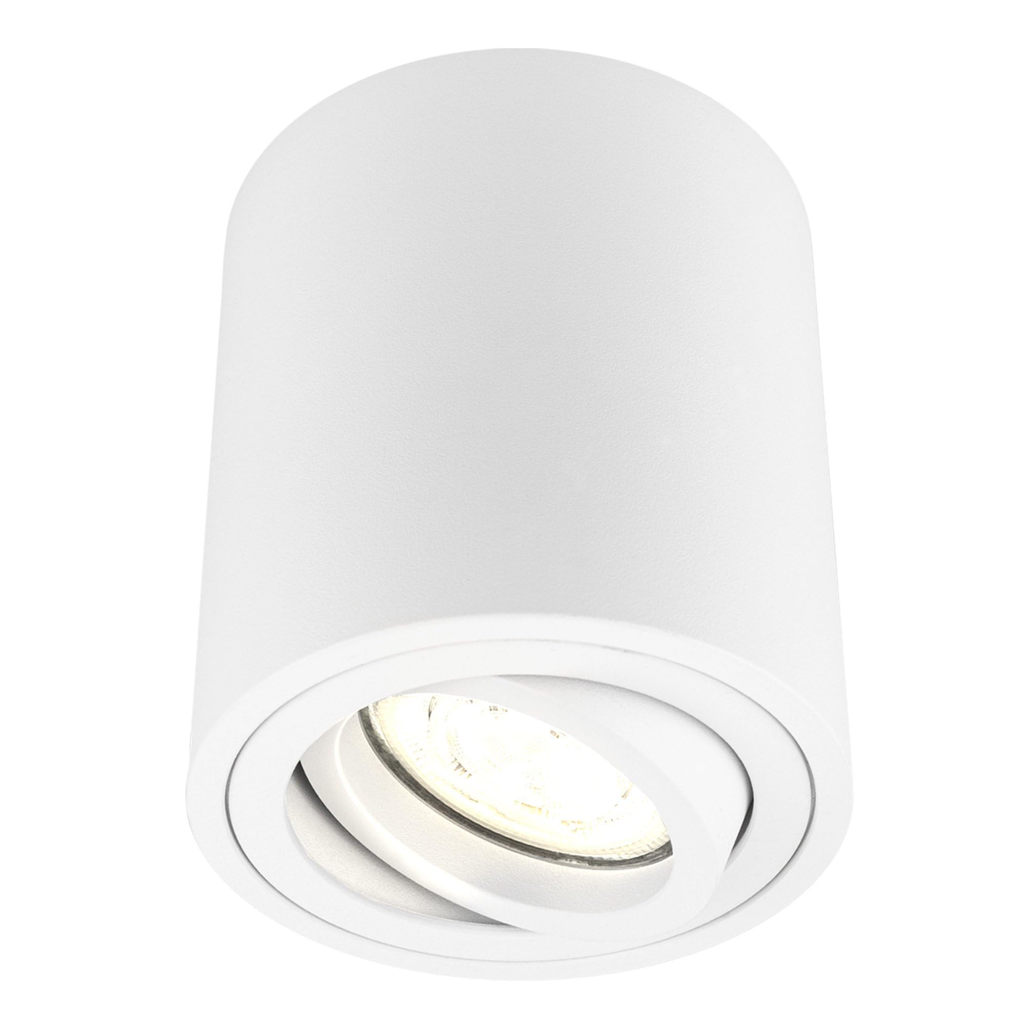 Ledvion foco LED de superficie blanco redondo 3W blanco calido