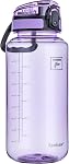 Fanhaw 32 Bouteille d'eau Tritan claire Oz avec limace, sans BPA, large bouche, preuve de fuite - pour le gymnastique, les voyages, la maison, l'école, le bureau (Clear&White)