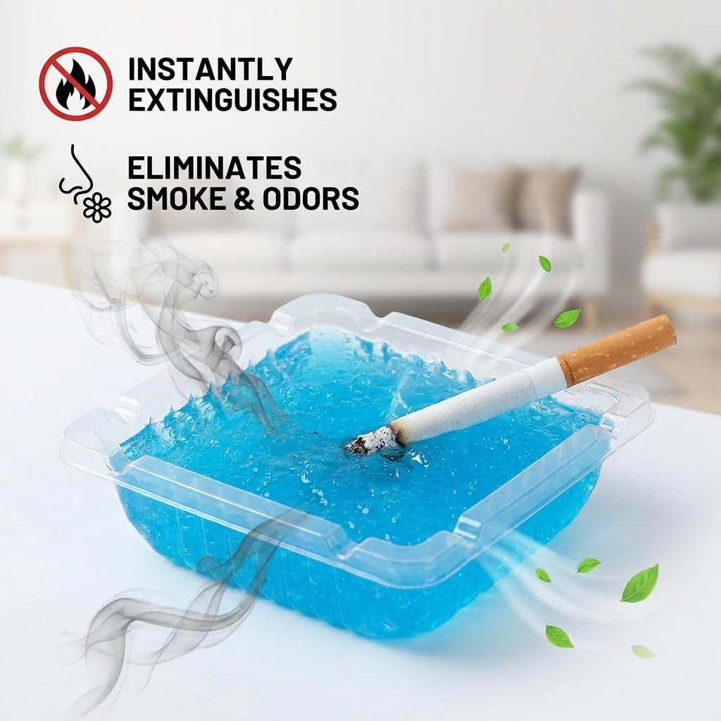 Extra-Large Smokeless Ashtray, Indoor Magic Sand, Portable Disposable Outdoor Plastic Odorless