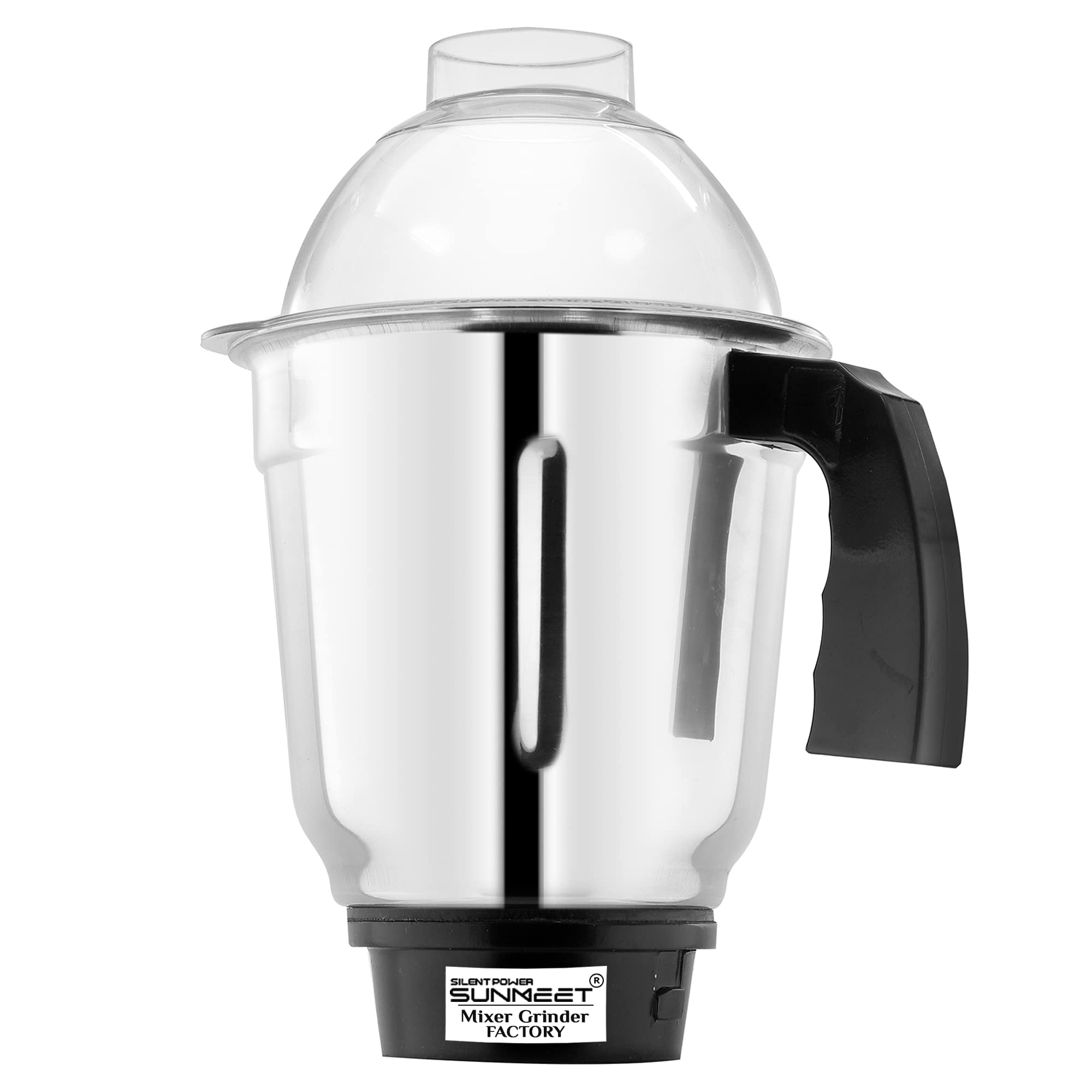 SilentPowerSunmeet Heavy Liquid jar for Mixer Grinder Stainless Steel Mixer Liquid Jar with Handle MGF18, Silver Pack of 1
