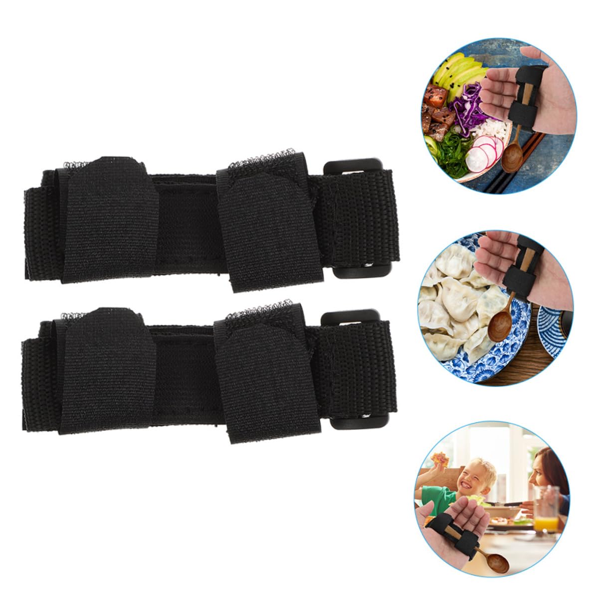 Anneome 4pezzi Cinturino Per Utensili Per Anziani e Disabili Resistente Per e Spazzolini Accessorio Adattivo Per e Bere