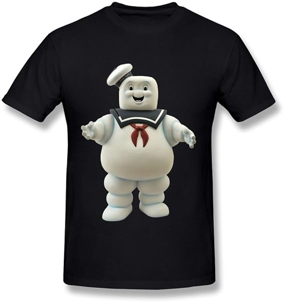 FENGTING Men's Ghostbusters Stay Puft Marshmallow Man Tshirt XXL Black
