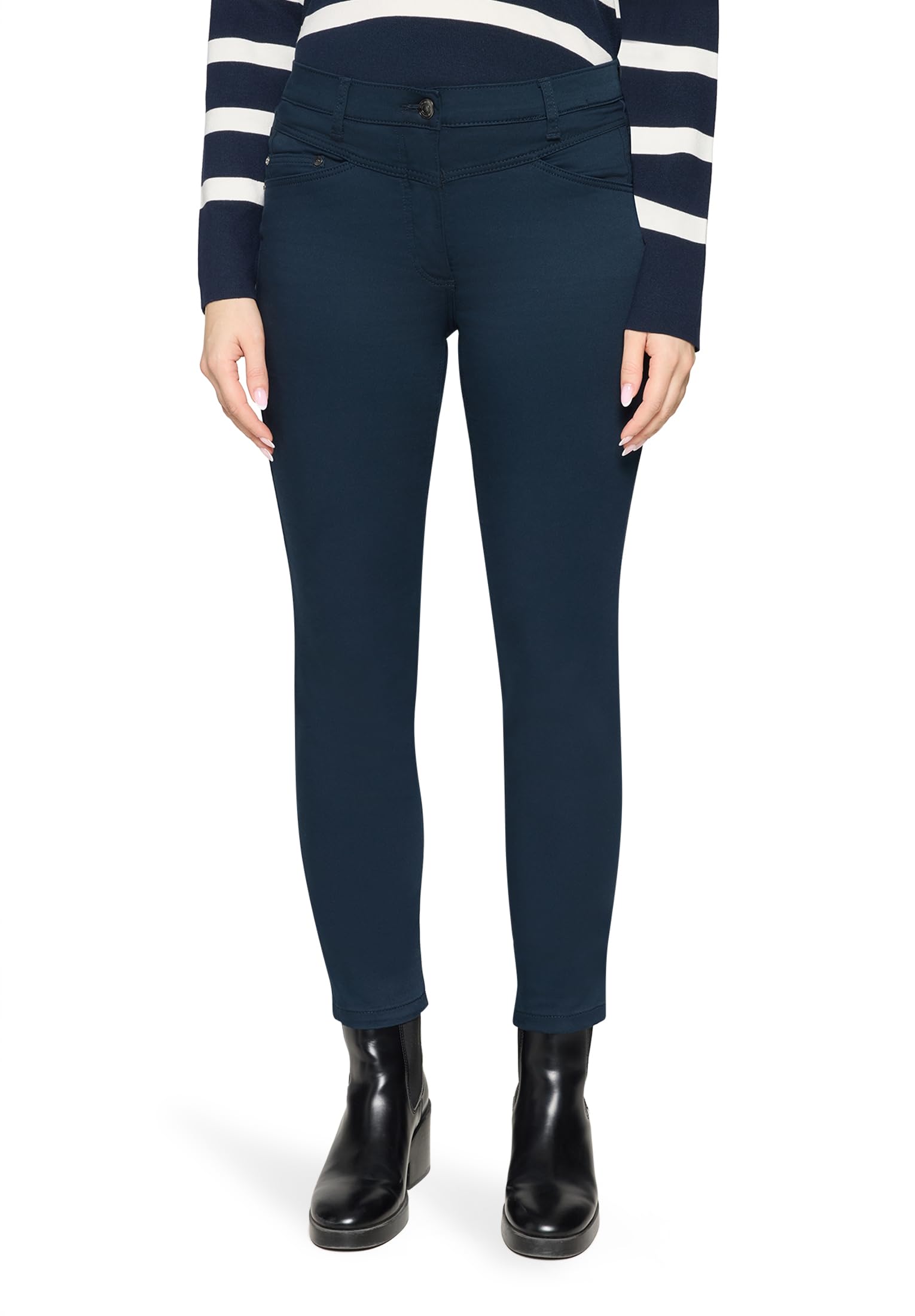 Betty Barclay Women's Casual Slim Fit Trousers, Blue, 12