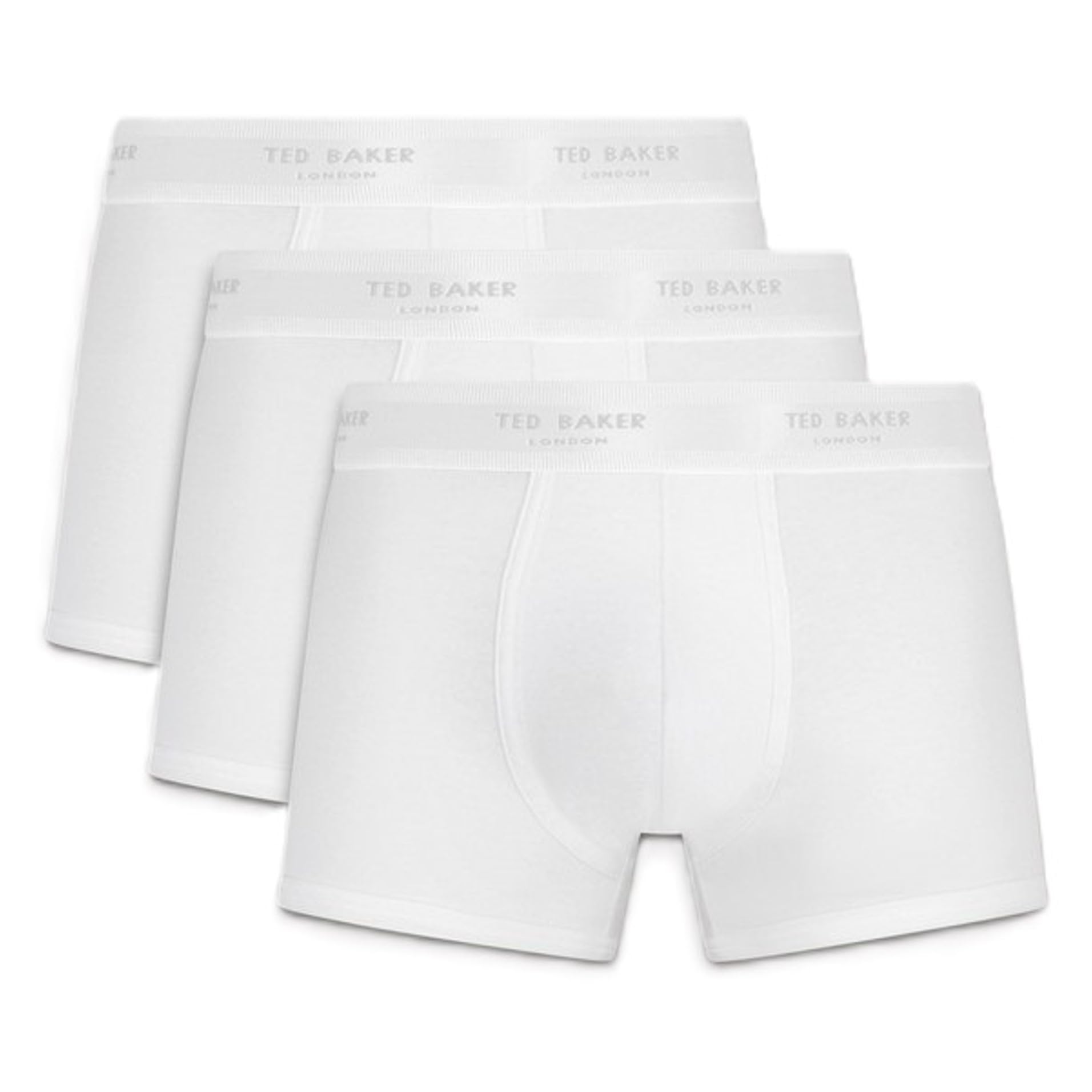Ted Baker Mens Trunks, Cotton, 3-Pack, (TBB02), White, L