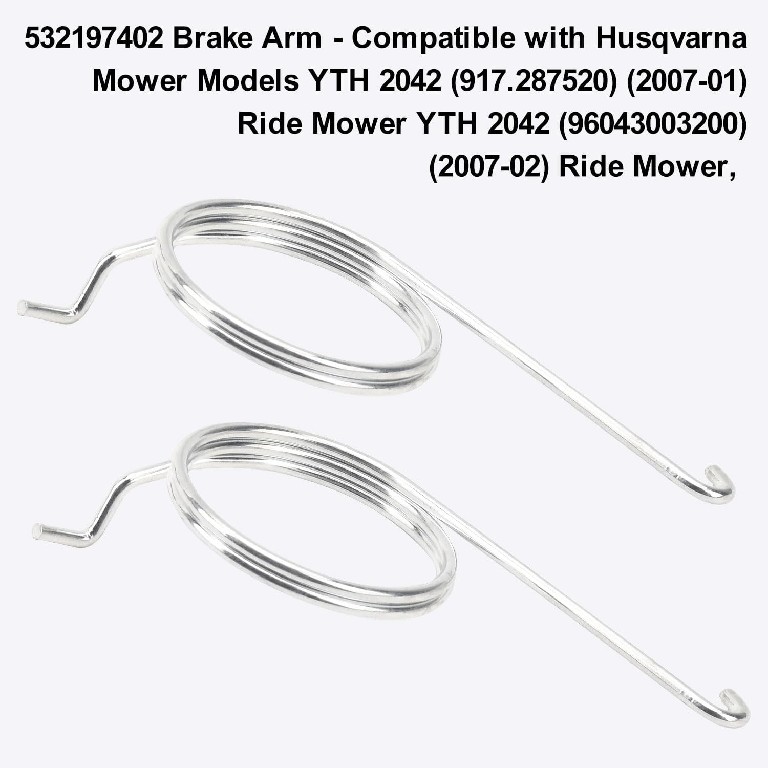 532197402 532199478 Kit de brazo de freno compatible con modelos Husqvarna AYP Craftsman Poulan de cubierta de cortacésped, compatible con YT16542T YT1942 YTH2042 YTH20K46