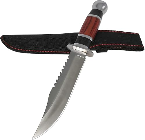 DOOM BLADE Cuchillo de caza de hoja fija de 10.63 pulgadas con funda para acampar senderismo pesca - Tipo de cuchillo Bowie
