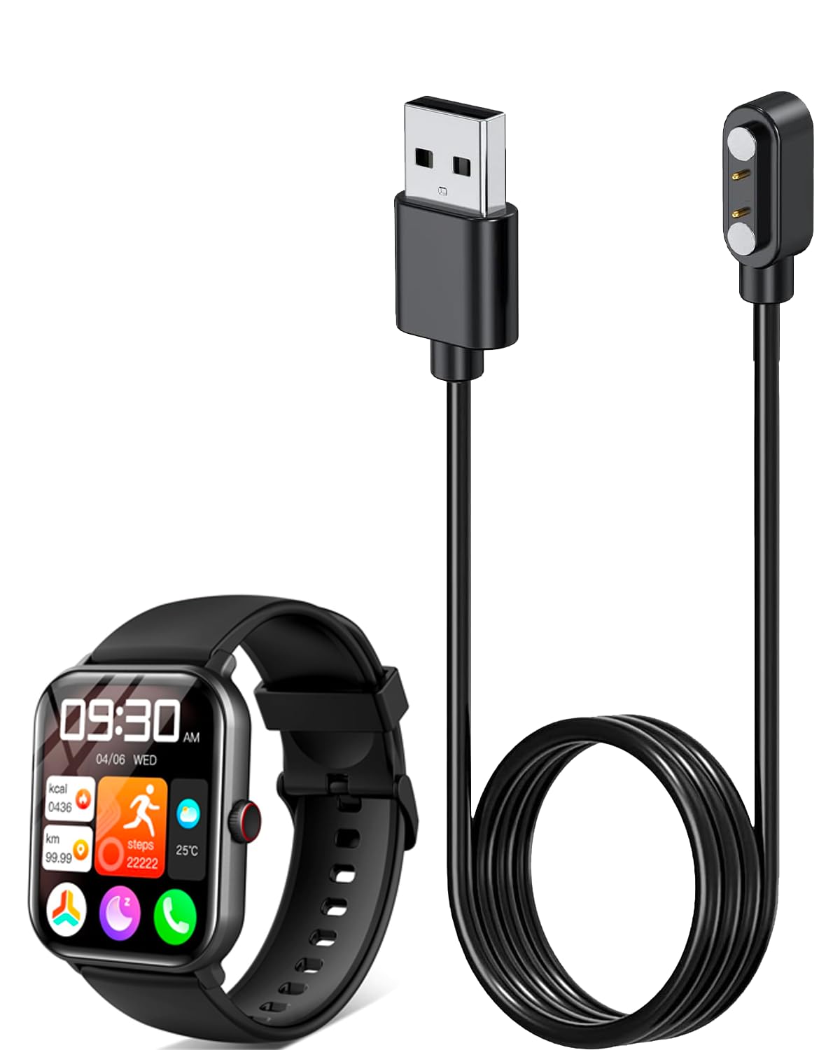 Amazon.co.jp: HOIBAI ‎KW105-G01 用 スマートウォッチ 充電ケーブル