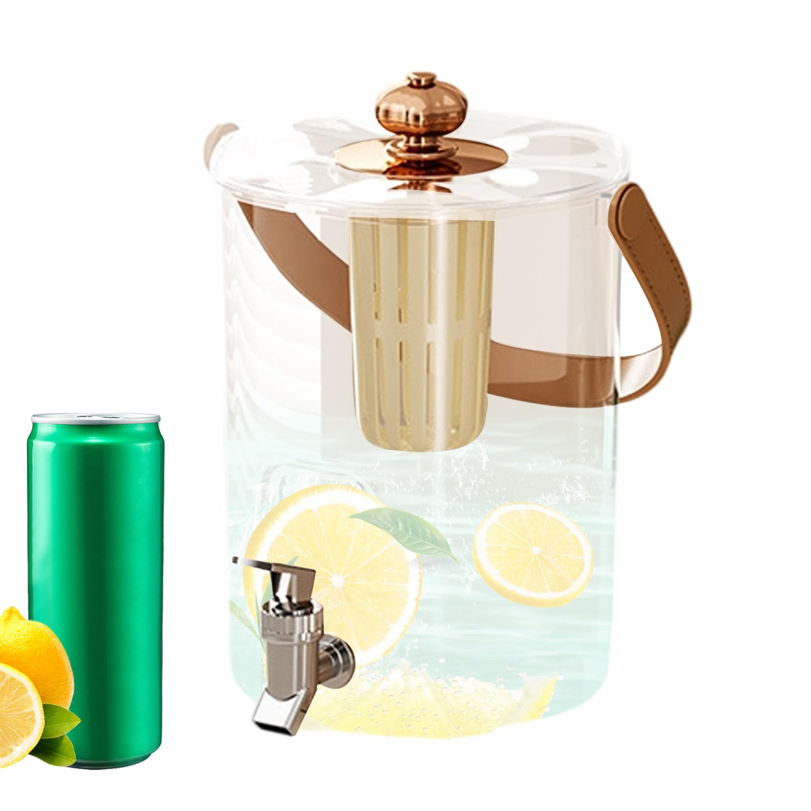 Contenedor de agua de 5l con grifo para eventos, dispensador de zumos transparente