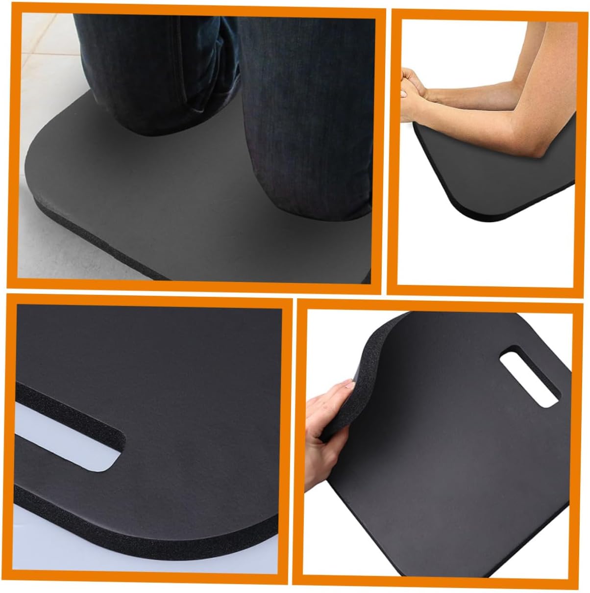 4pcs Garden Kneeling Pads Comfortable Knee Cushions for Gardening Housework and More Lightweight Easy to Clean Non-Slip Design Protects Knees from Pain Black