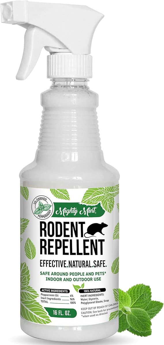 Mighty Mint 16oz Peppermint Oil Rodent Repellent Spray