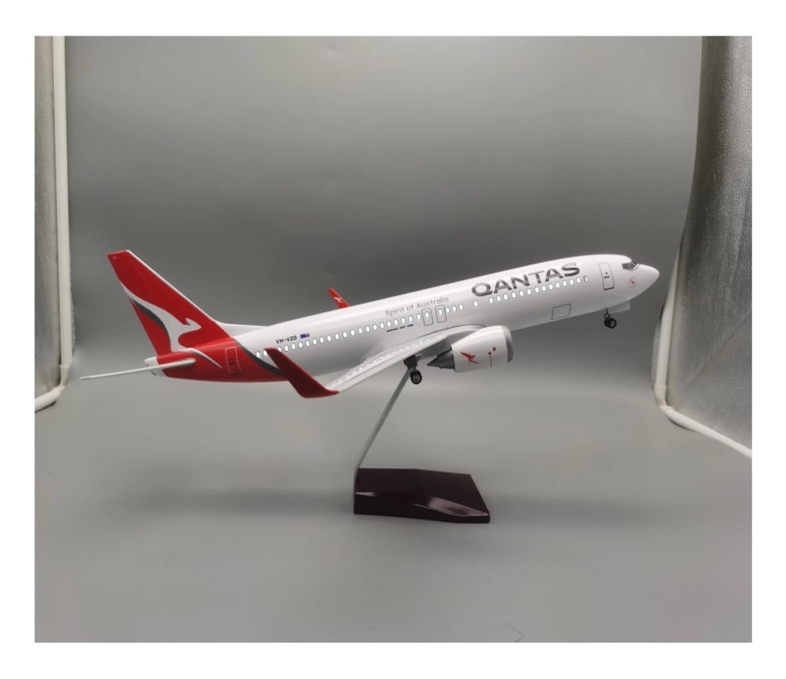 Aereo in Metallo pressofuso da 47 cm per B737-800 Australia 737 Kit Modello di Aeroplano pressofuso con Display Modello di Supporto da Collezione per Raccolta ed Esposizione (Senza Luce)