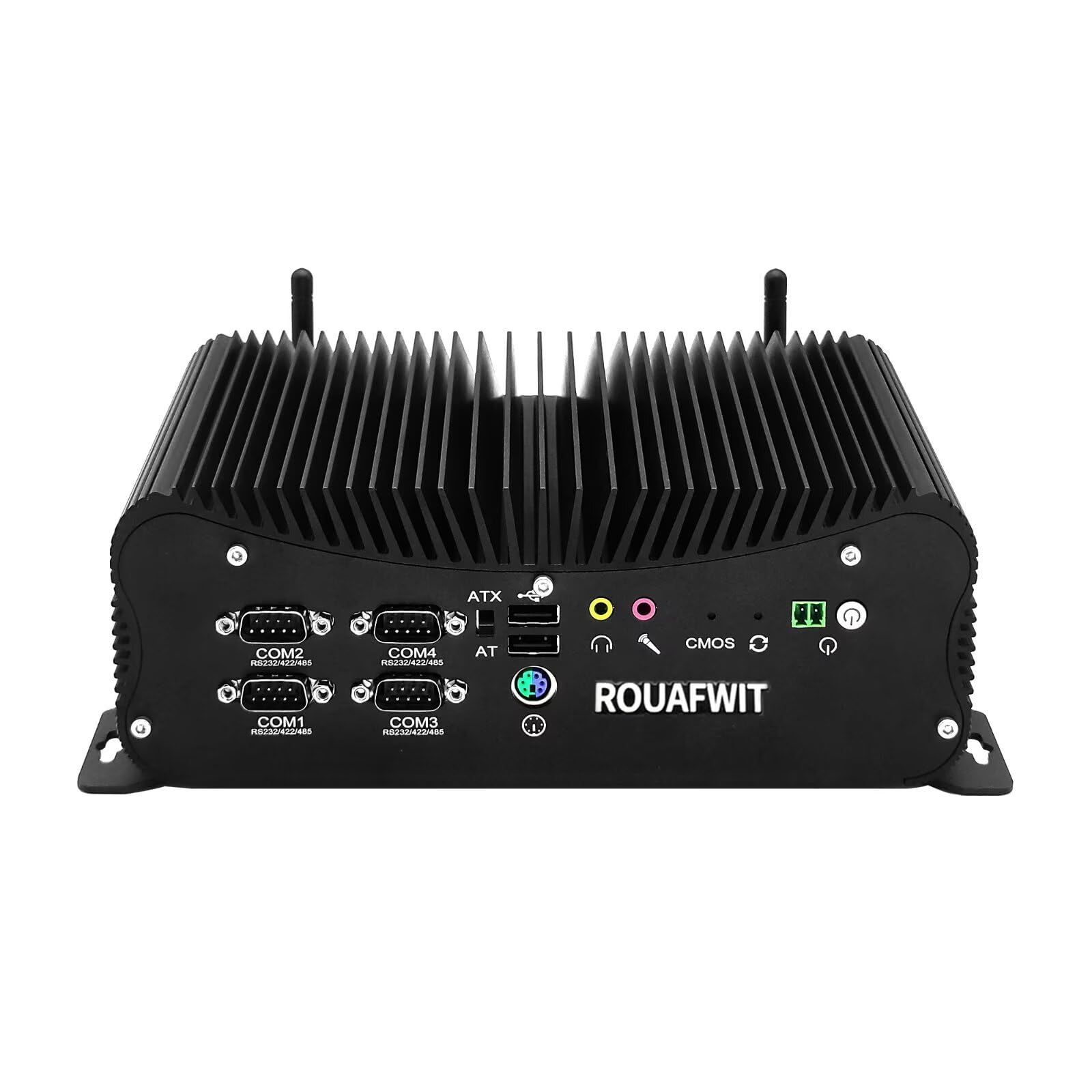 Industrie PC Fanless Mini PC Core i7-7560U, DDR4 8GB RAM 256GB SSD, Barebone, 4RS232/422/485COM, 2Gigabit LAN, HD+VGA, Fanless Industrial Fanless Embedded Auto Power On