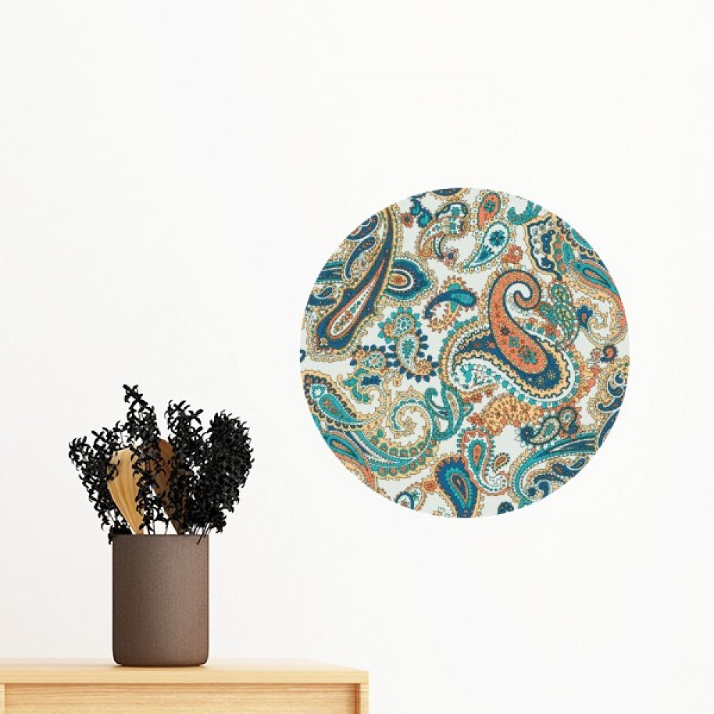 Sticker mural poisson bleu orange 60cm papier peint amovible DIY