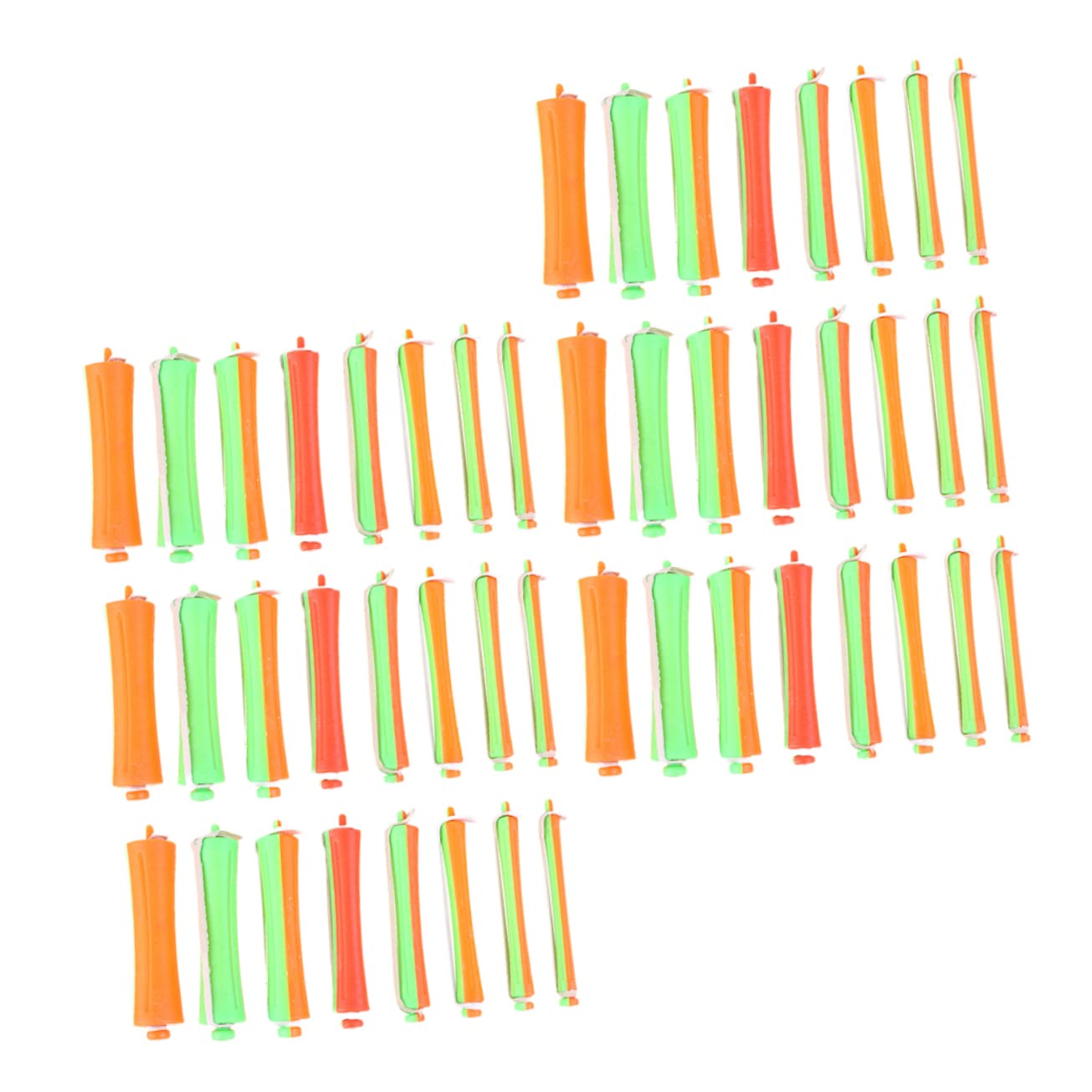 Rizadores de Pelo Huecos de Dos Colores, 16 Juegos 160 Piezas