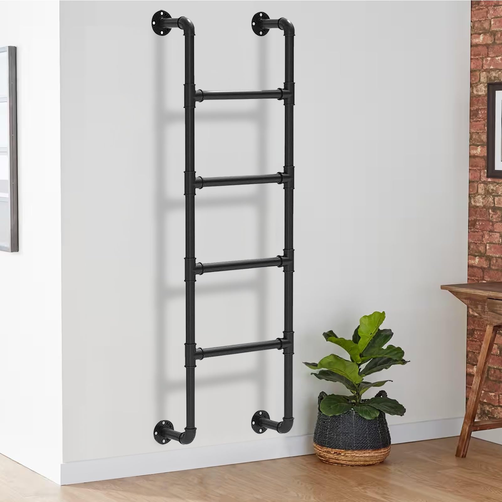 Escaleras de pared metálicas de alta resistencia para sótanos y altillos