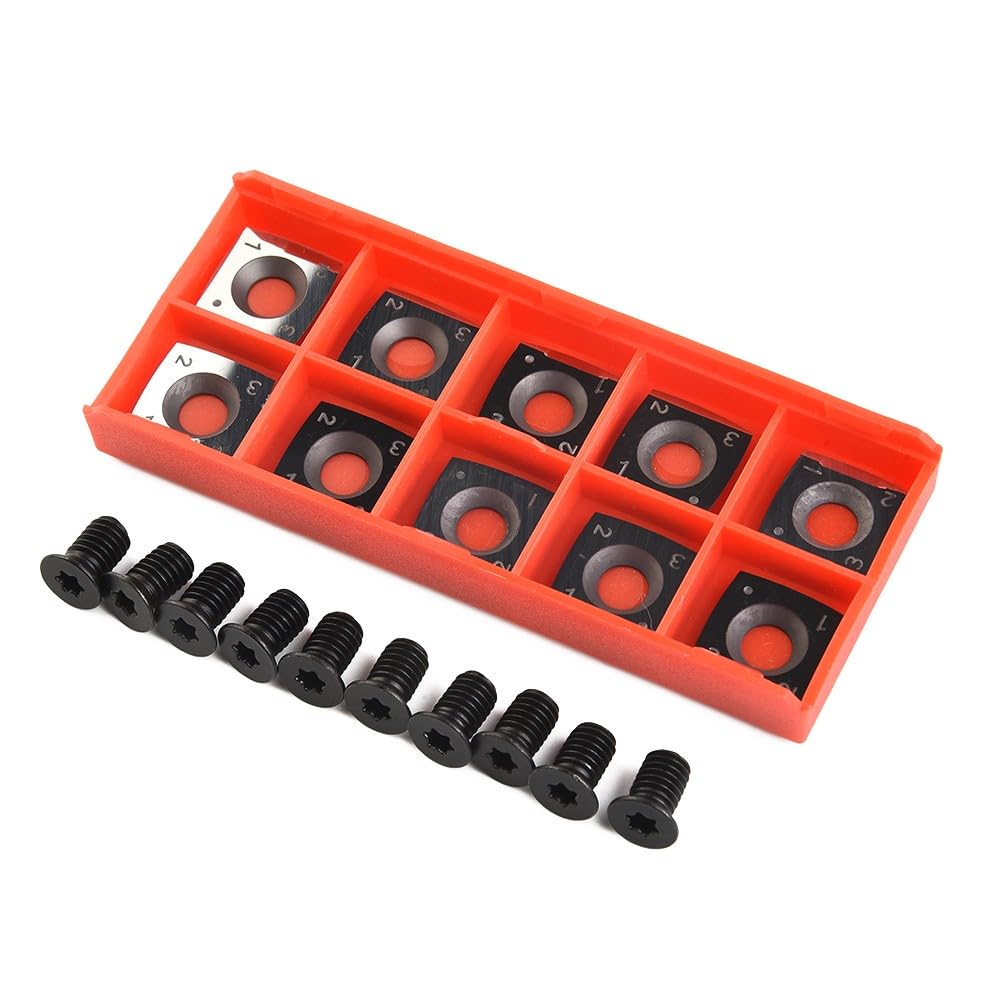 10 insertos de corte cuadrados de carburo de 15 mm para cabezales