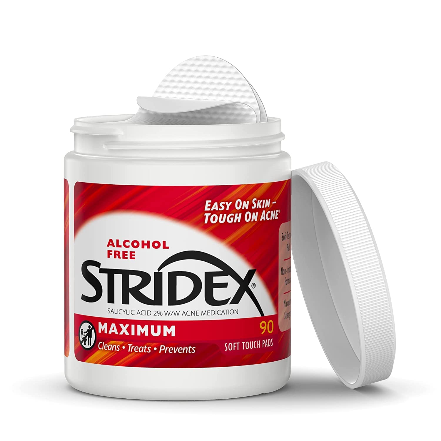 Stridex Daily Care Acne Pads Maximum Strength - 90 Count (Pack of 2)