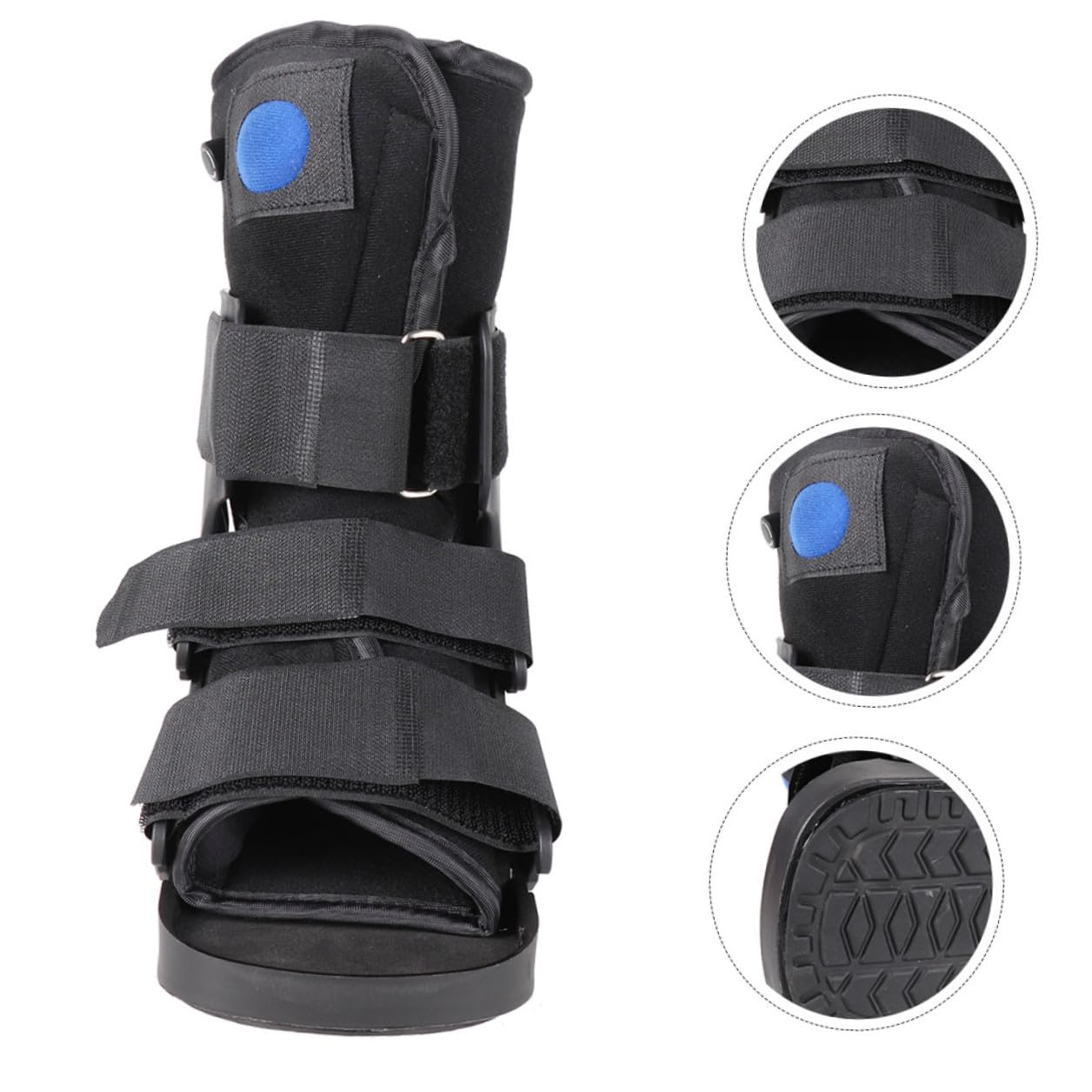 Foot Stabilizer Boot with Inflatable Cushion Low-cut Ankle Support Brace for Post-surgery Anti-rotation Walking Boot for Sprained and Broken Foot for Adults