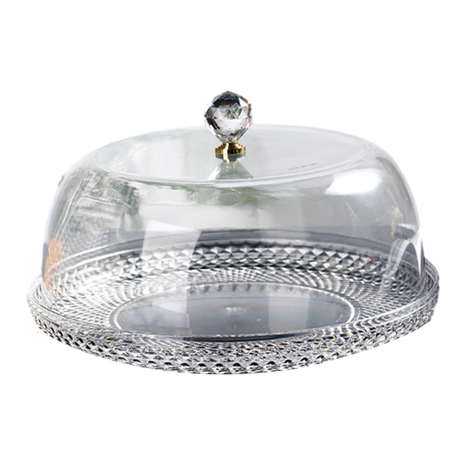 YIXANNX Chic Cake Holder With Dome Lid Clear Designed To Showcase Cakes Cookies And Desserts At Birthdays Gatherings Or Celebrations Foot Cake Plate With Dome