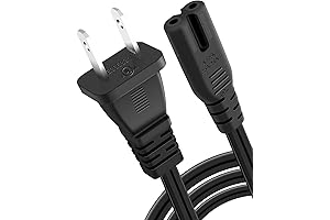 6ft 18AWG 7A 125V AC Power Cord with NEMA 1-15P Plug