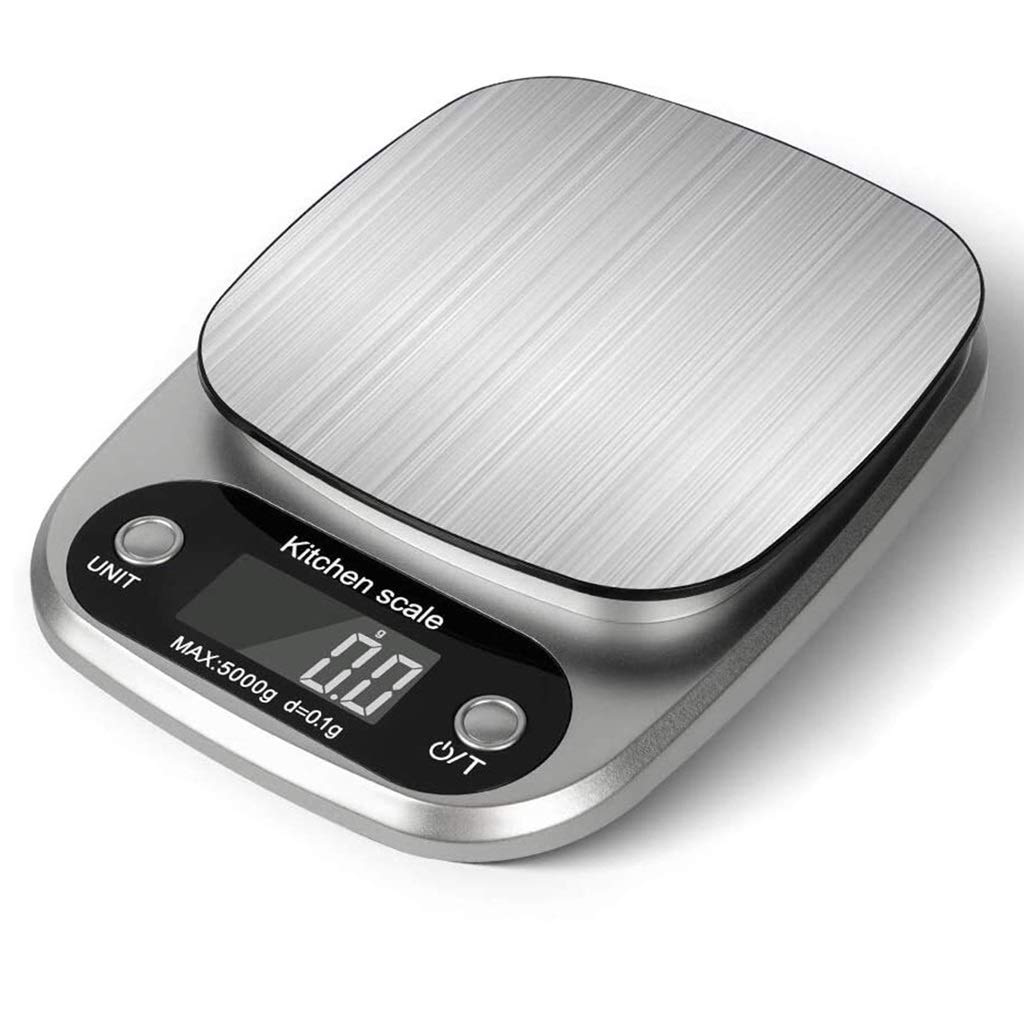 Electronic Stainless Cooking Scales for Home Kitchen Tare Function Auto Off Function Measure Feature in Lb: Oz G Ml Fl:Oz. 0.1Oz/1G