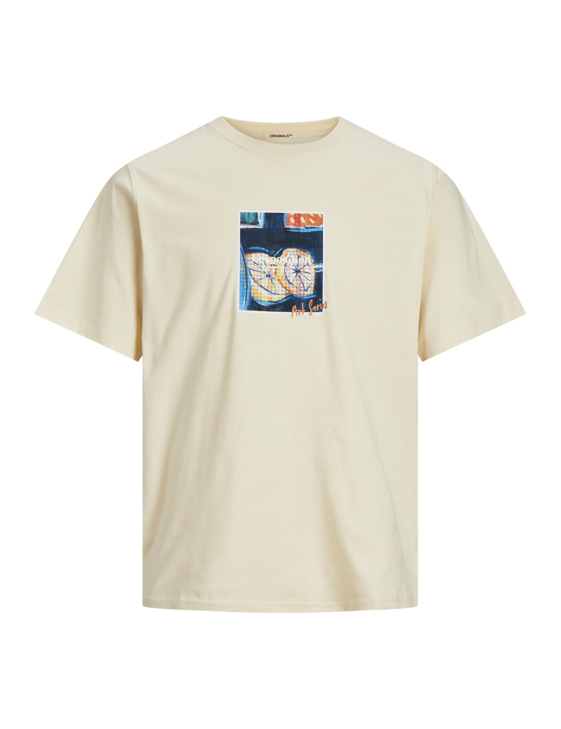 JACK&JONES JORNOTO Art Tee SS Crew Neck, Buttercream, S
