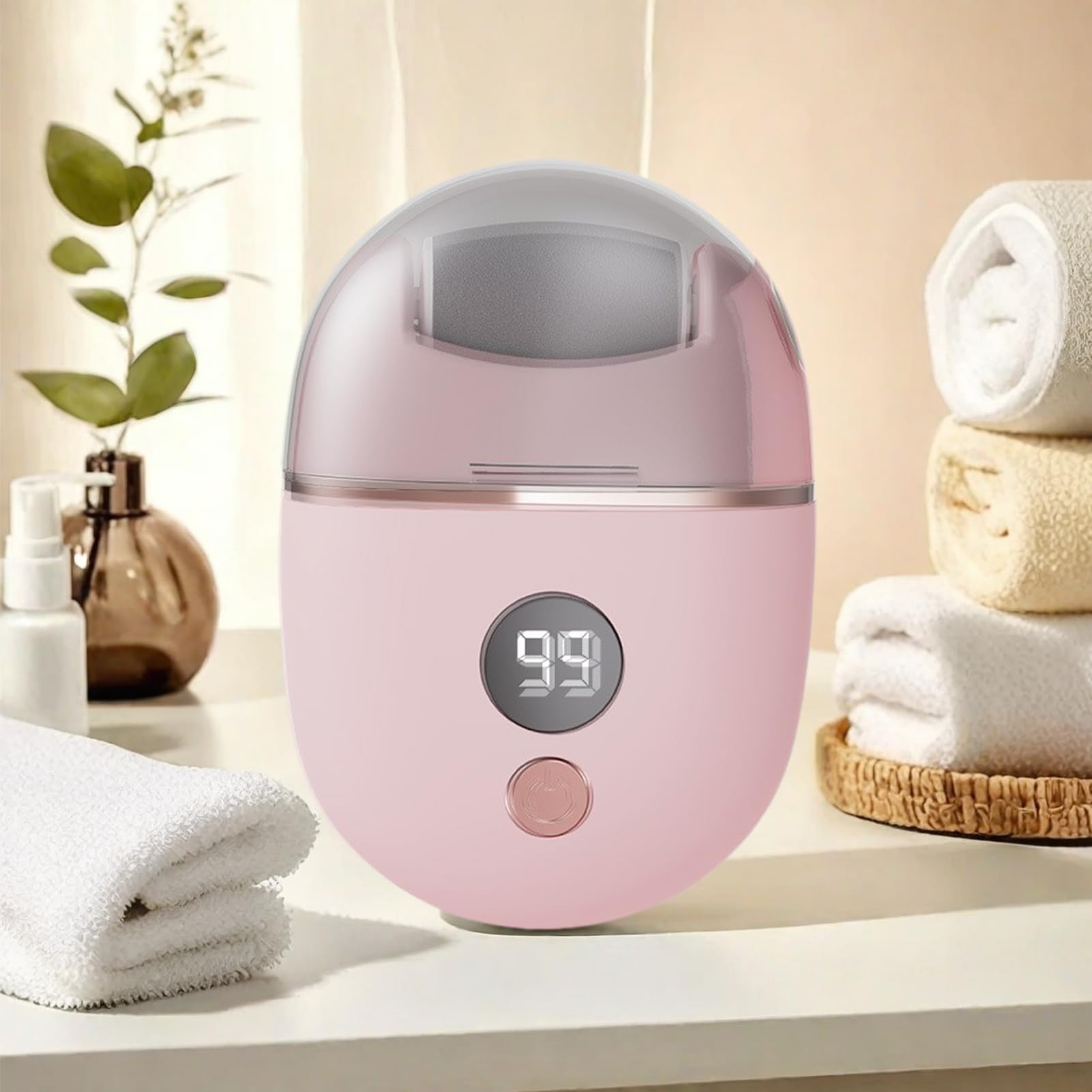 Eliminador Eléctrico de Callosidades, Eléctrica Para Callos En Pies, Eliminador Recargable con 3 Cabezales para Pieles Secas y Talones Agrietados