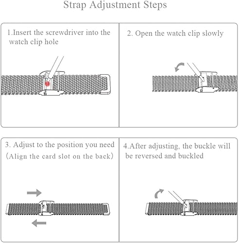 Miniatura 3 de Correa de reloj de metal de acero inoxidable para Xiaomi Mi Band 5, compatible con correas de muñeca ajustables para Xiaomi Band 4 Mi Band 3,