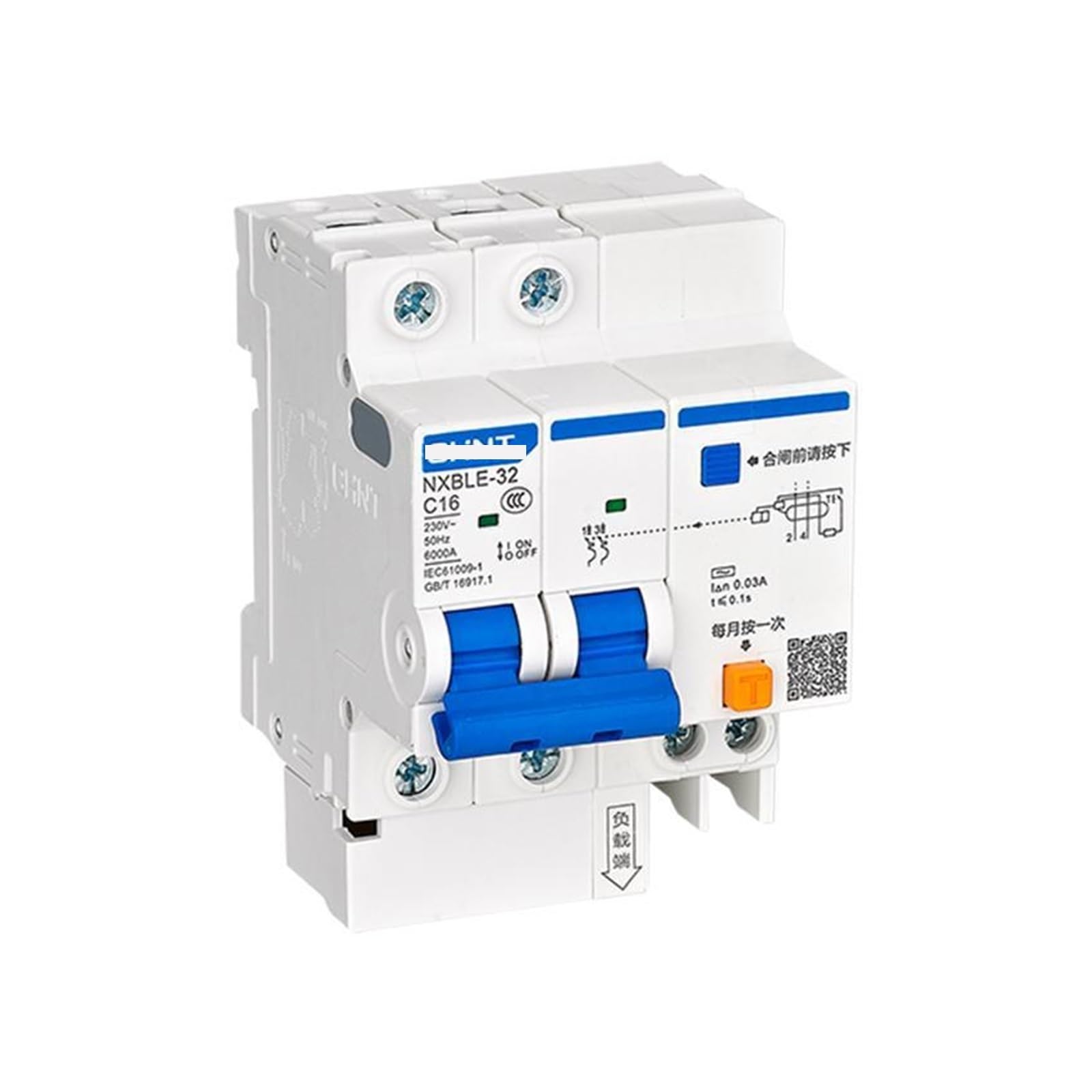 Miniature Leakage Circuit Breaker NXBLE-32 2P C25 30mA 6kA