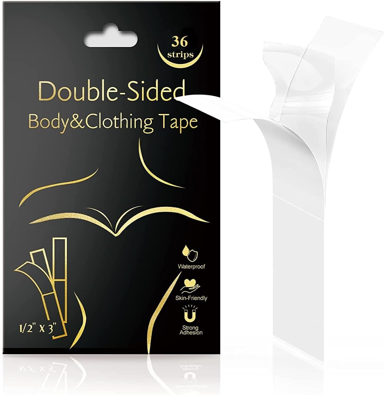 UCRAVO Boob Tape, Body Tape for Women Boobytape for Breast Lift | Brace Lift & Contour of Breasts Sticky Body Tape (36 Febric Tape)