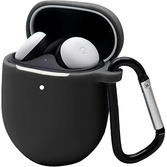 Schutzh lle Kompatibel mit Google Pixel Buds Pro 2 Silikon H lle f r Google Pixel Buds Pro 2 Tragbare Kratz Case mit KarabinerSchwarz