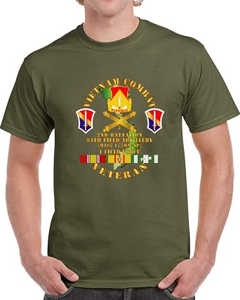 Army - Vietnam Combat Vet W 2nd Bn 94th FA - I Field Force T Shirt - Military Green